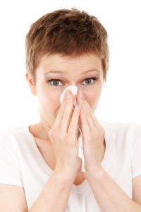 woman sick infection